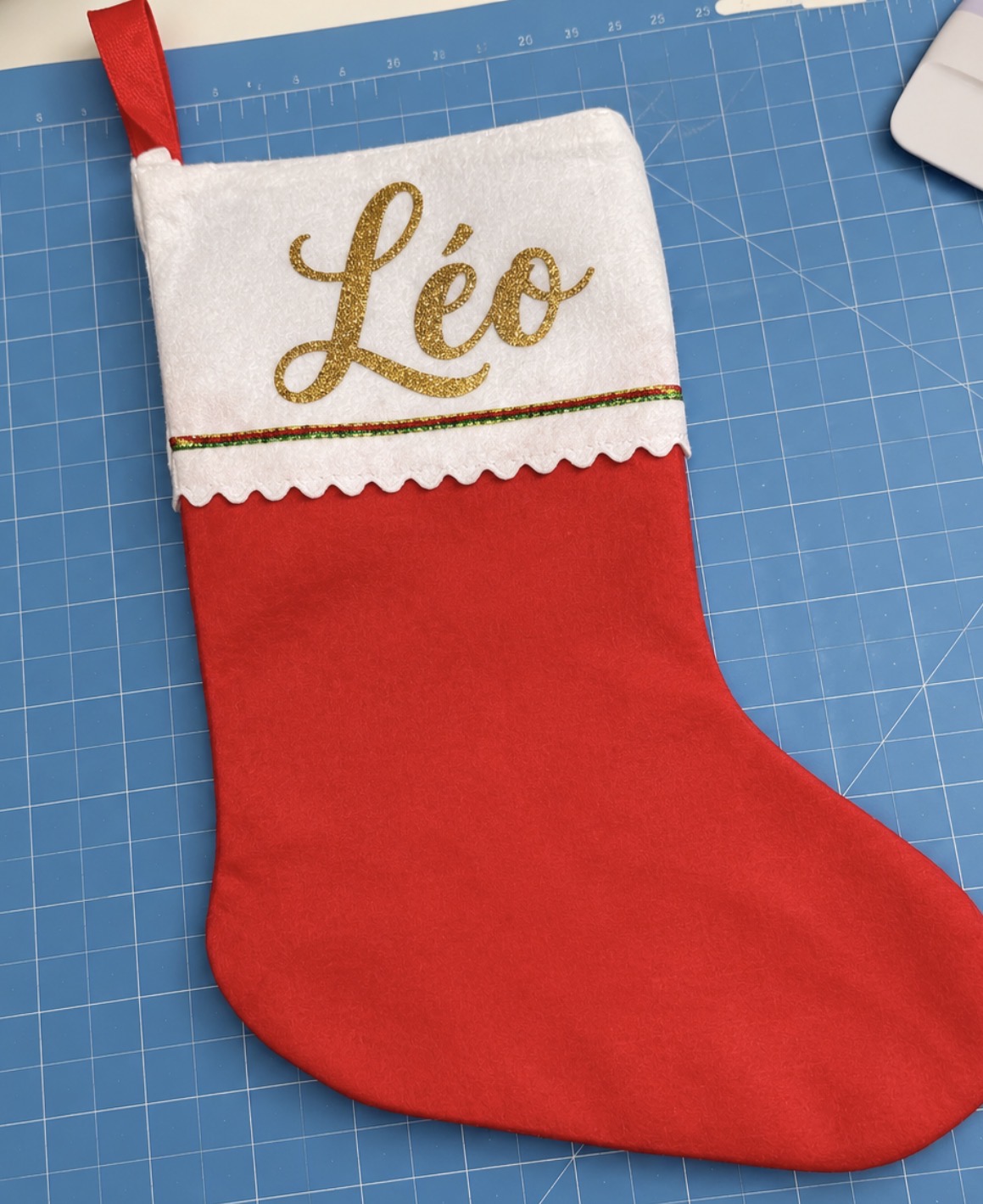 Chaussette de Noël personnalisée avec prénom