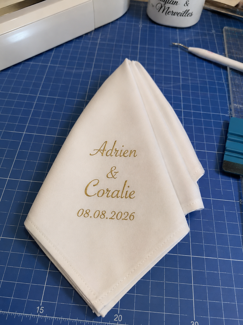 Serviette en tissu personnalisé