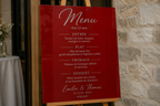 Panneau menu en plexiglass