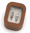 Boîte à bague en bois personnalisée