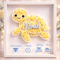 Cadre Fleuri - Naissance Tortue
