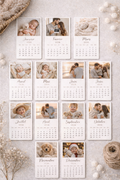Coffret - 12 Magnets photos calendrier