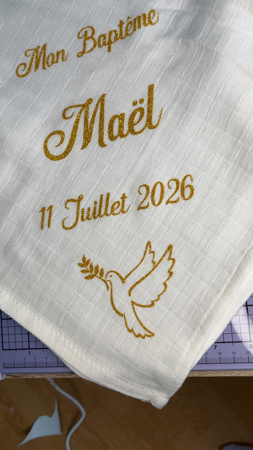 Lange de Baptême personnalisable