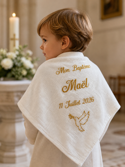 Lange de Baptême personnalisable